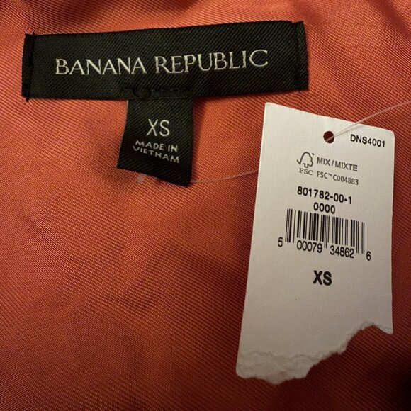 BANANA REPUBLIC Women’s Utility Dress Orange-Pink Size XS Long Sleeve Oversized - Picture 7 of 10